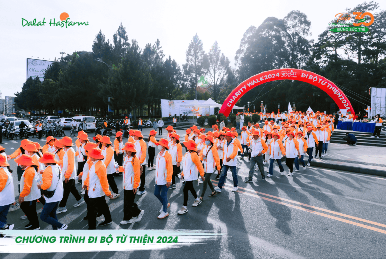 Hình 1 - Sự kiện đi bộ từ thiện 2024 Dalat Hasfarm